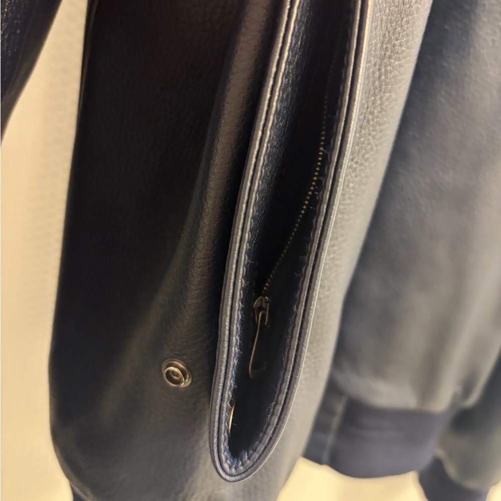 Italian Leather Bomber Jacket - Picture 2 of 7